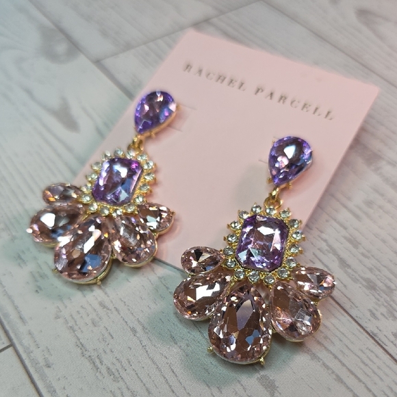 Rachel Parcell Lavender and Blush Drop Earrings - Picture 4 of 5